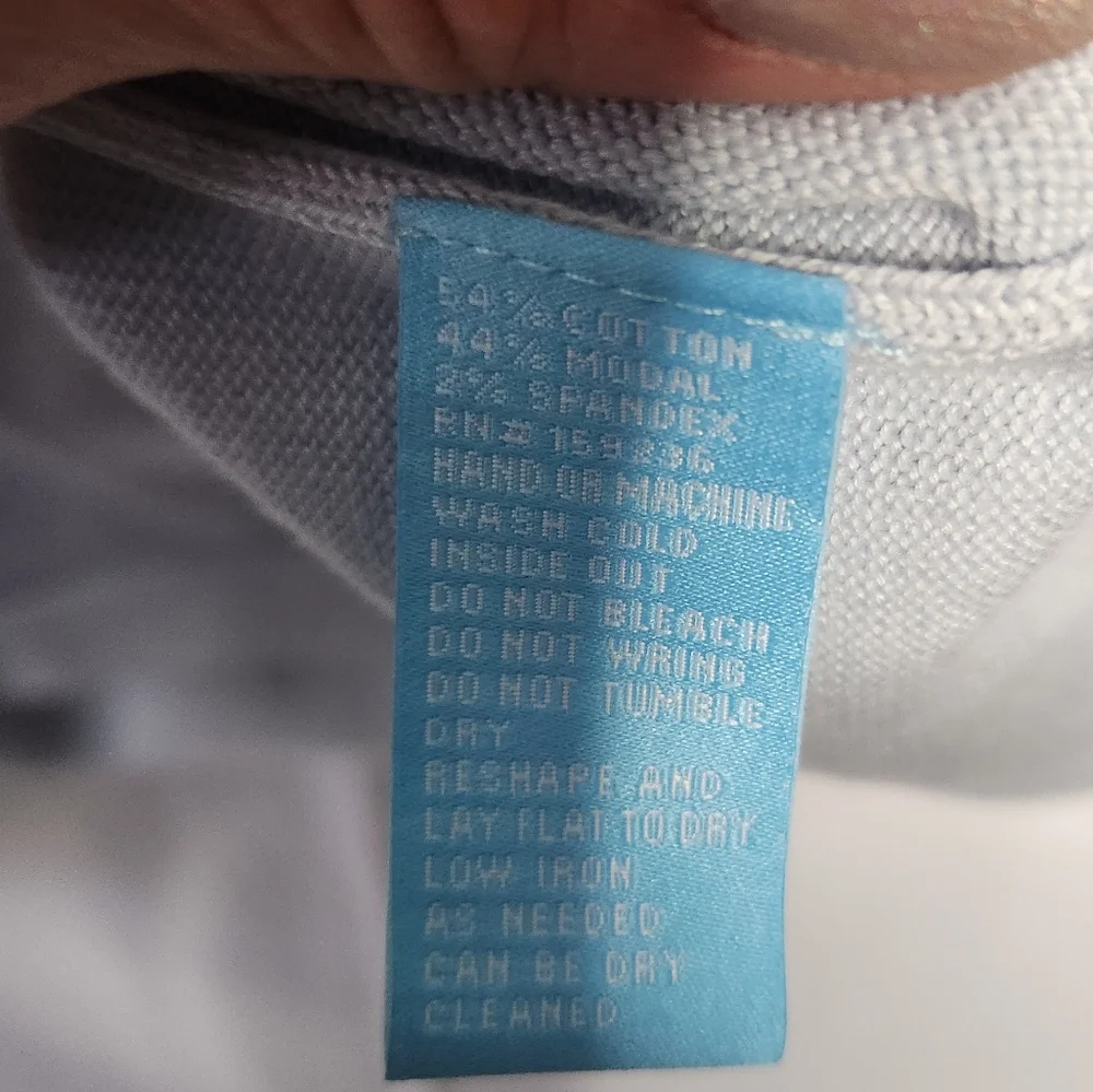 J. McLaughlin Light Baby Blue Mock Neck Sweater Size XLarge